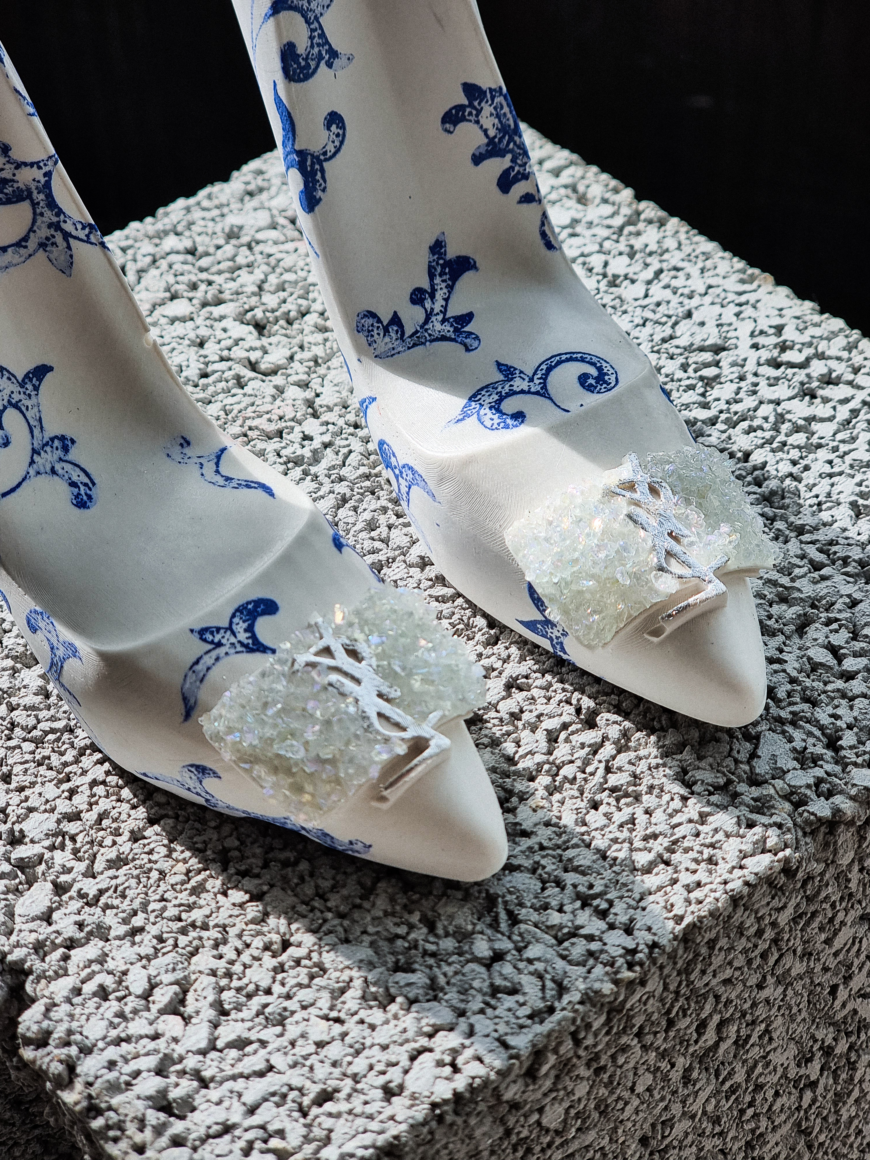 Yves Saint Saurent porcelain sculpture by Sean Fedelman